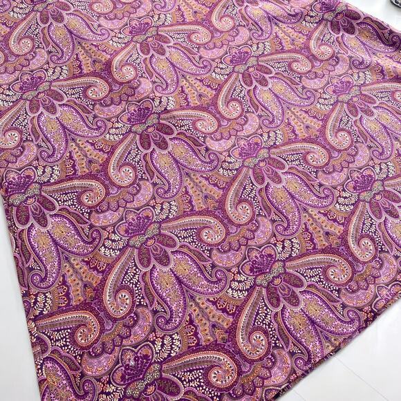 K Studio Purple Maxi Skirt Medium Sz 8 Long Purple Skirt Paisley Boho Spring - Picture 5 of 8